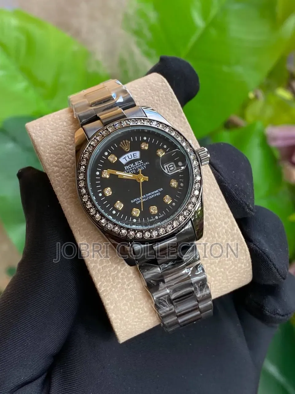 Ladies Iced Rolex Wrist Watch