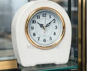 Premium Leather Executive Desktop Clock (Engraveable)