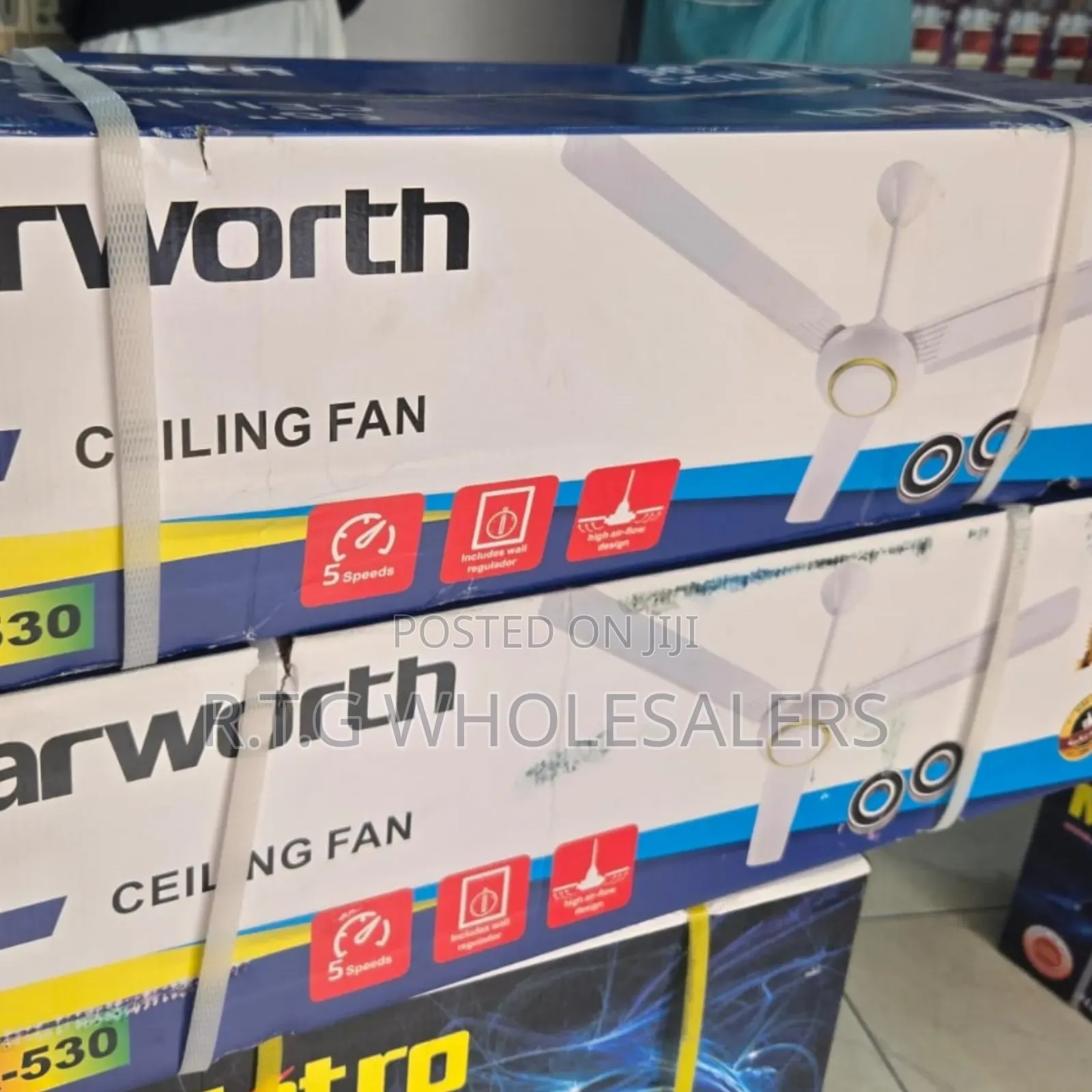 Starworth 56" High-Speed Ceiling Fan – Durable Motor