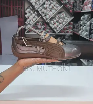 Puma Speedcat Ballet Lux Sneakers in a Metallic Grey Brown Chocolate