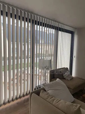 Soft-Weave Vertical Blinds for Cozy Room Ambience