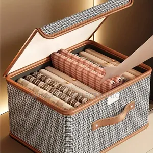 New Foldable Fabric Storage Box With Flip Lid