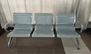 Silver 3 Seater Waiting Bench