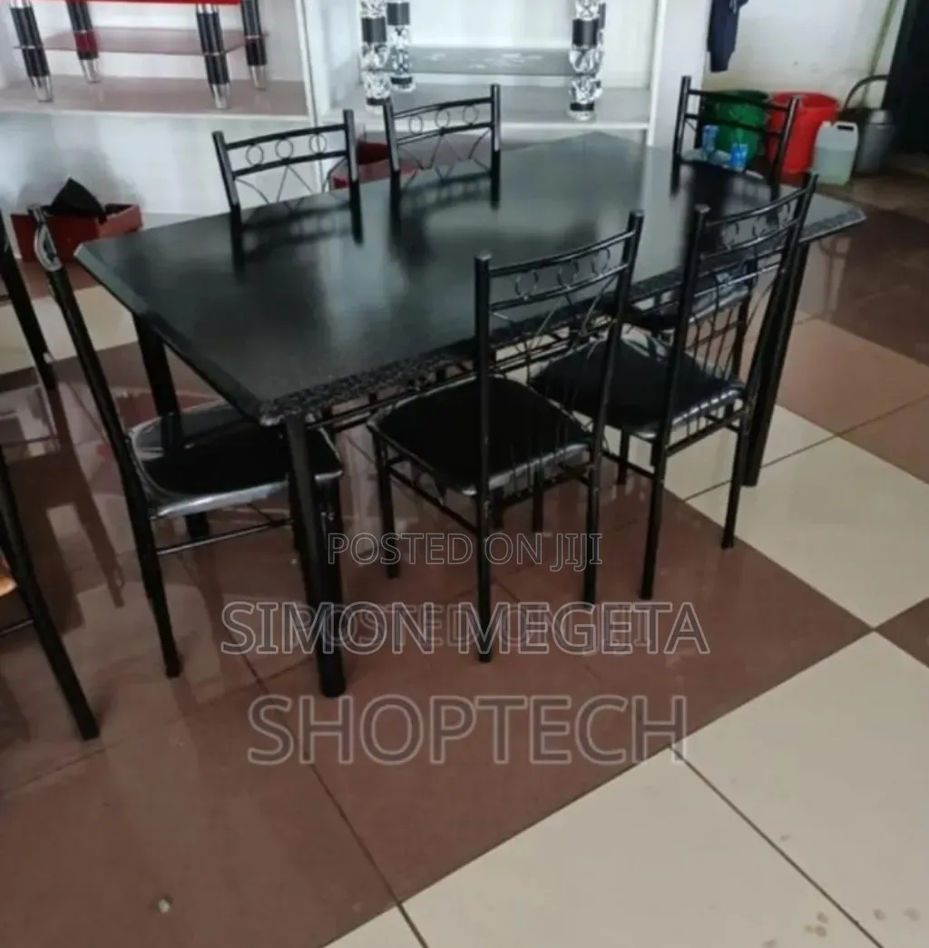 Colour Black 6 Sitter Dinning Table