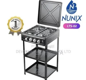 Dark Silver Black Nunix 3+1 Cooker With Shelves