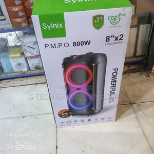 Syinix Boom Bass 800w 8inch Speaker With Wireless Microphone