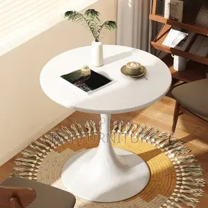 Coffee Table; Round Marble Living Room Home Office Coffee Table