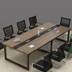 Boardroom Table; 2.4 Meters Brown Wooden Conference Meeting Table