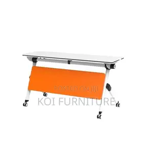 Office Table; Modern Foldable Table With Movable Casters