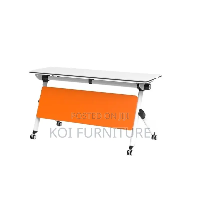 Office Table; Modern Foldable Table With Movable Casters