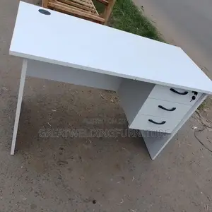 0.9m White Office Study Desk B