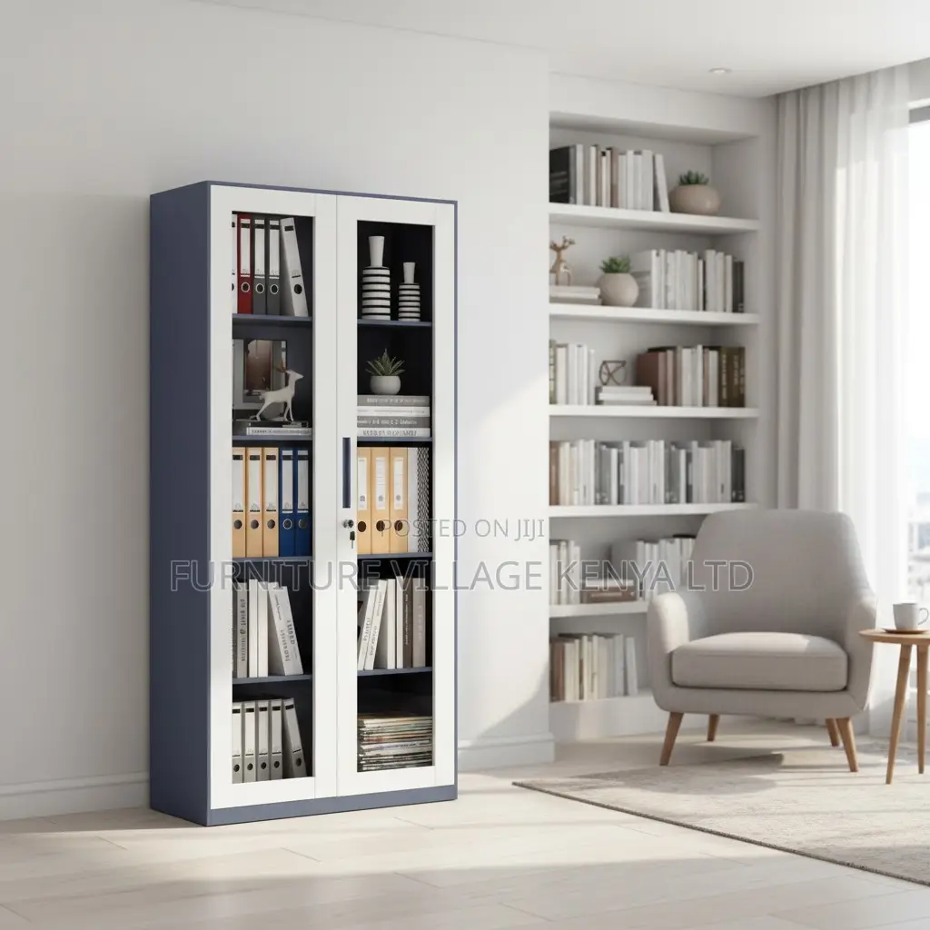 Modern Glass Door's Office Filling Cabinet