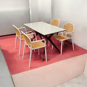 4-Seater Outdoor Dining Table Set With Bistro Chairs