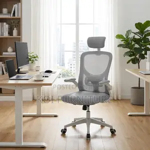Office Chairs; Orthopedic High Backrest Seat With Fabric Headrest