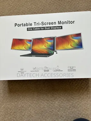 Portable 14" Triple Screen Laptop Monitor Extender 1080p.