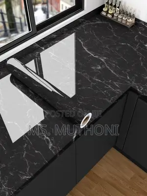 (60cm *500 )Glossy Marble Self Adhesive Waterproof Wallpaper: