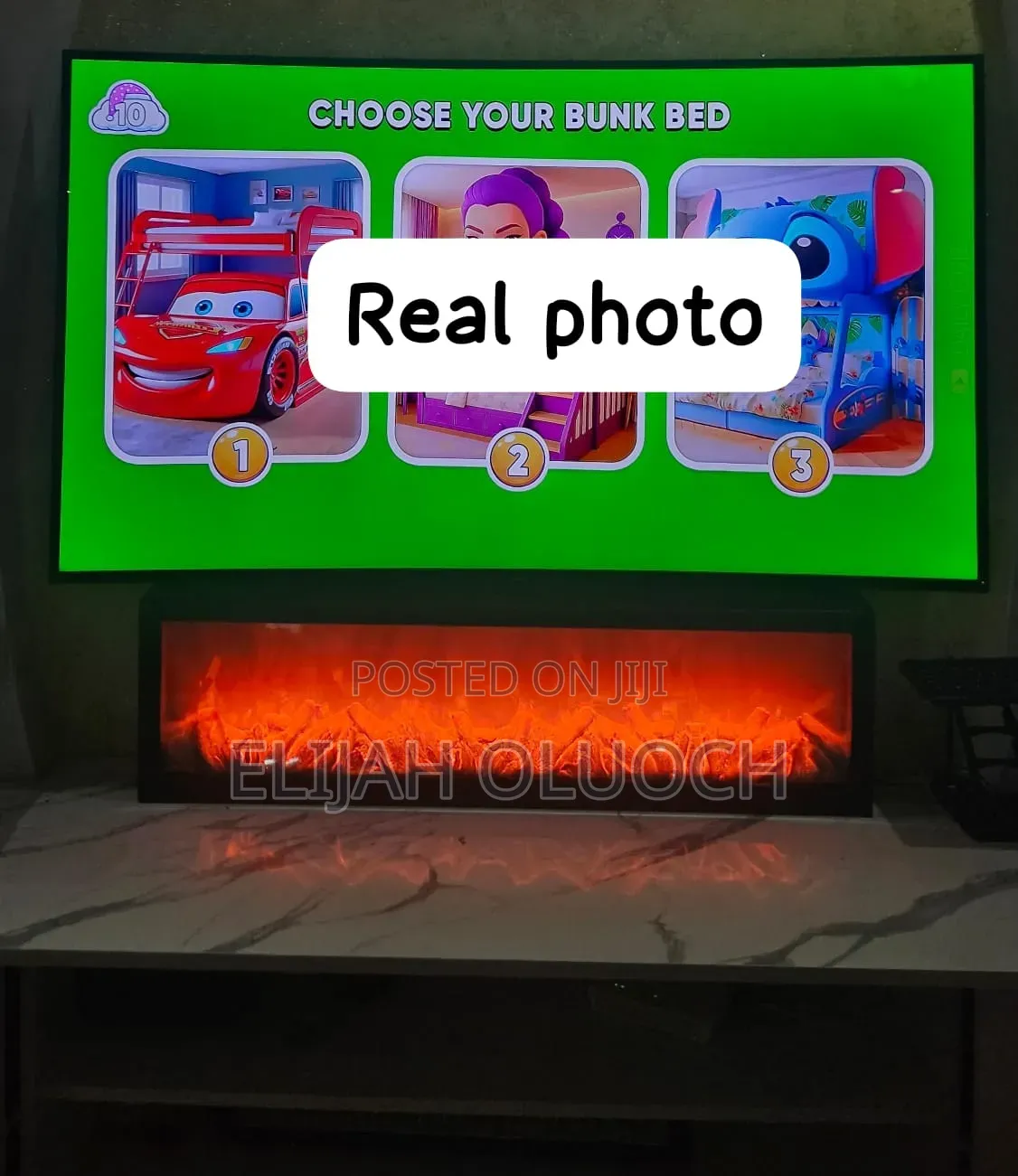 Big Size 100cm Led Fireplace Display Now Available in Black Colour