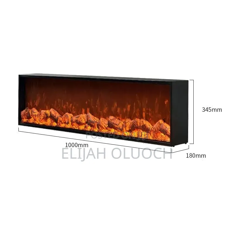 Big Size 100cm Led Fireplace Display Now Available in Black Colour