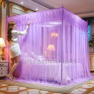 Sleep Peacefully | 4 Stand Mosquito Net With Frame