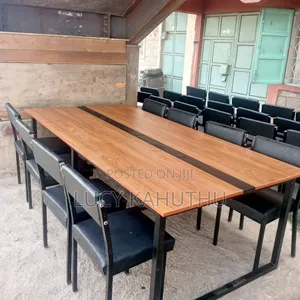 Board Meeting Table With Office Chairs
