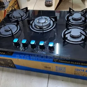 Bolesi 5 Burner Tempered Glass Inbuilt Hob