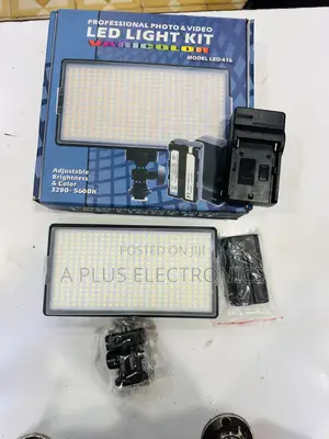 Led Light Kit + Stand for Photography and Videography 416 – Portable