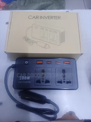 Brand New Black 200w Car Inverter With 4 Charging Ports