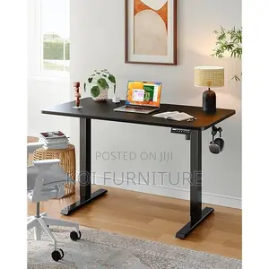 Office Desk; 1.8 Meters Black Style Adjustable Office Home Table
