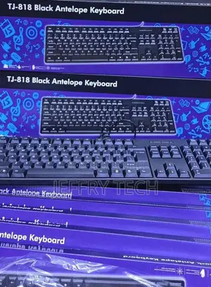 Tj-818 Black Antelope Wired Keyboard, a Computer Accessory.