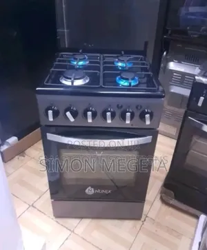 Colour Black Nunix Standing Cooker Full Gas. Auto Ignition.