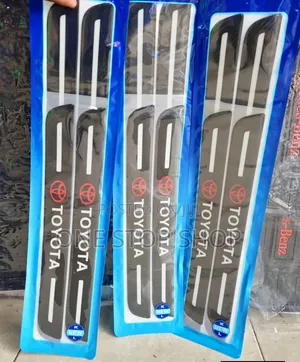 4pc Pack Set Toyota Branded Heavy Duty PVC Door Step.Stickers