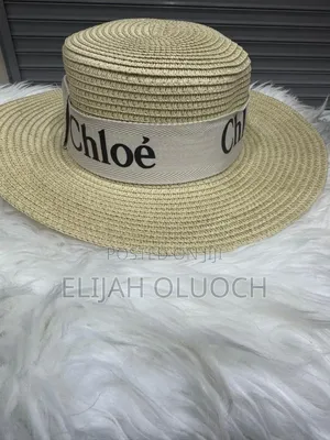 Chloe Branded Ribbon Straw/Beach Hat