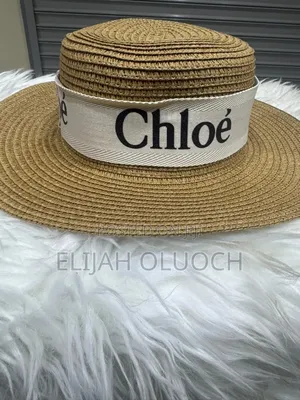 Chloe Branded Ribbon Straw/Beach Hat