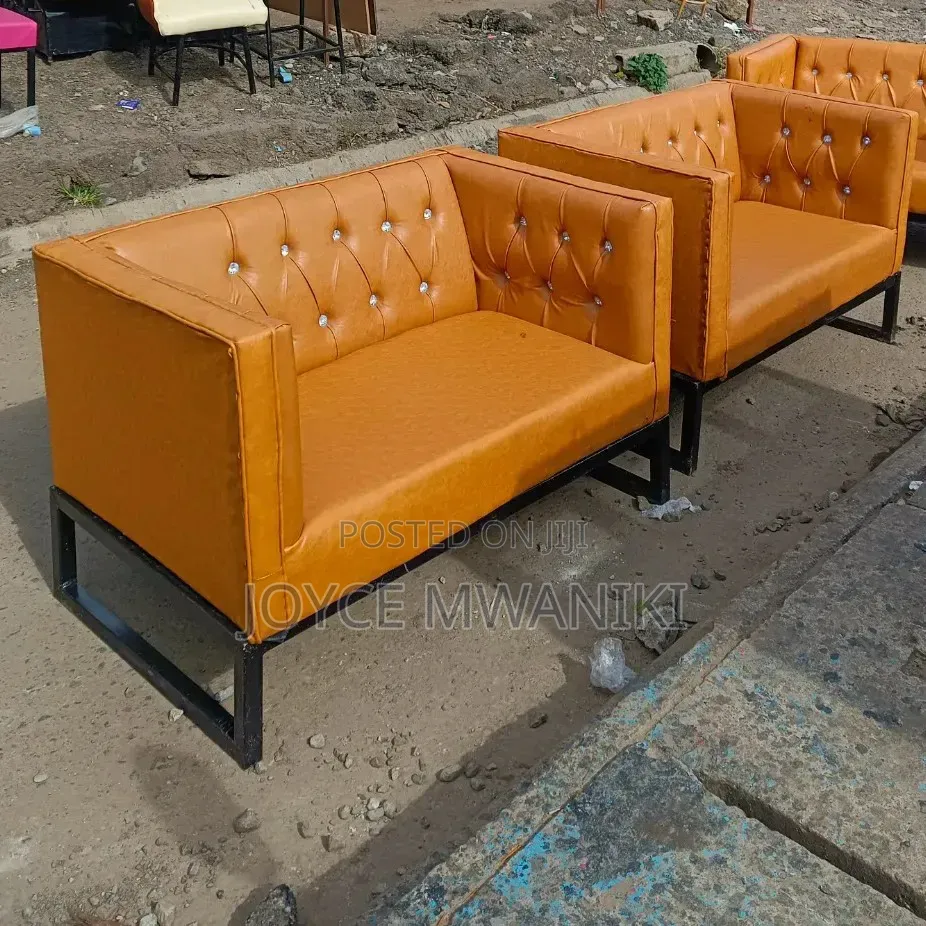 Modern Vip Restaurant Couches, Yellow Gold 