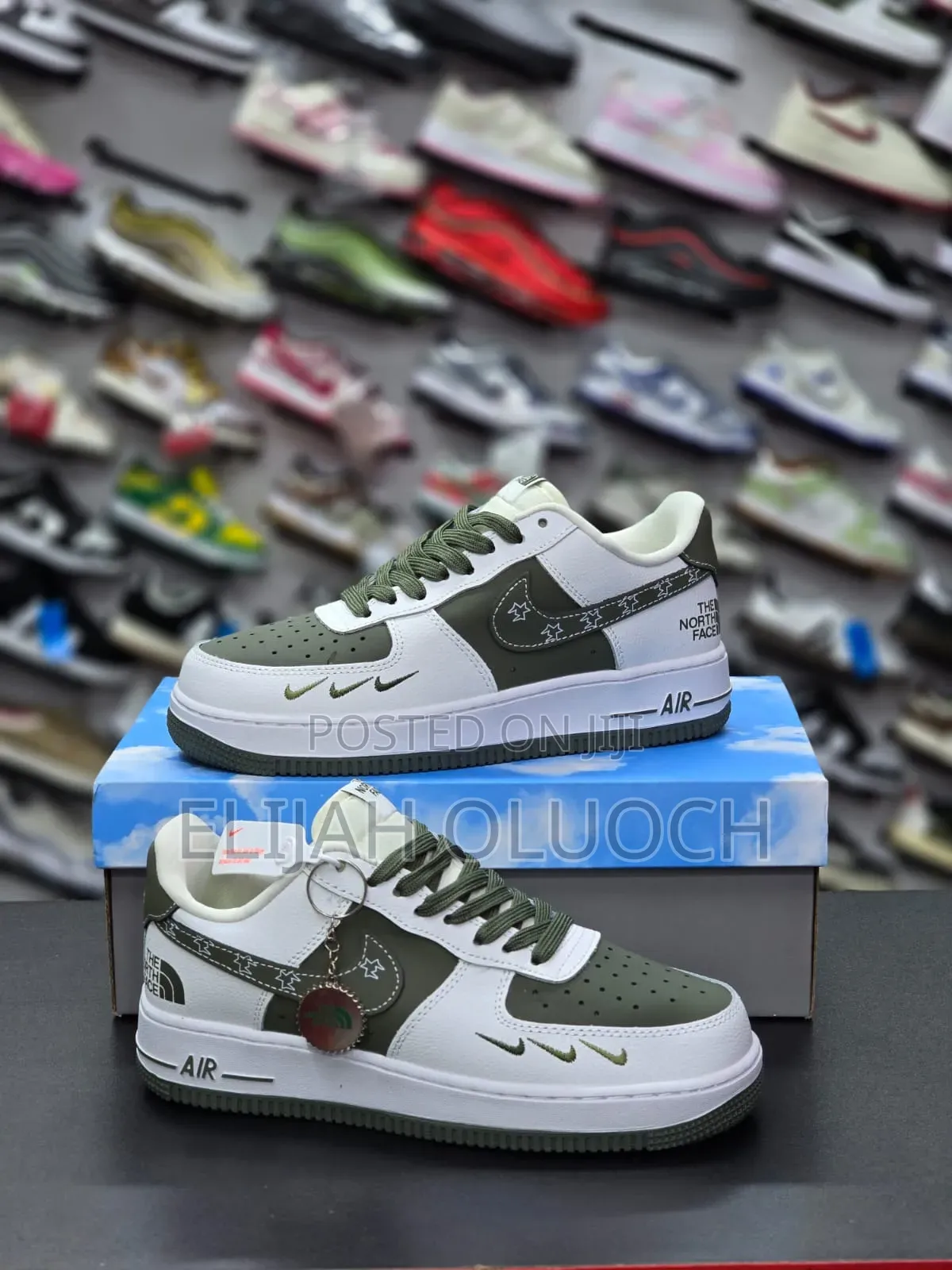 Nike Airforce Low Customized North Face Olive Green