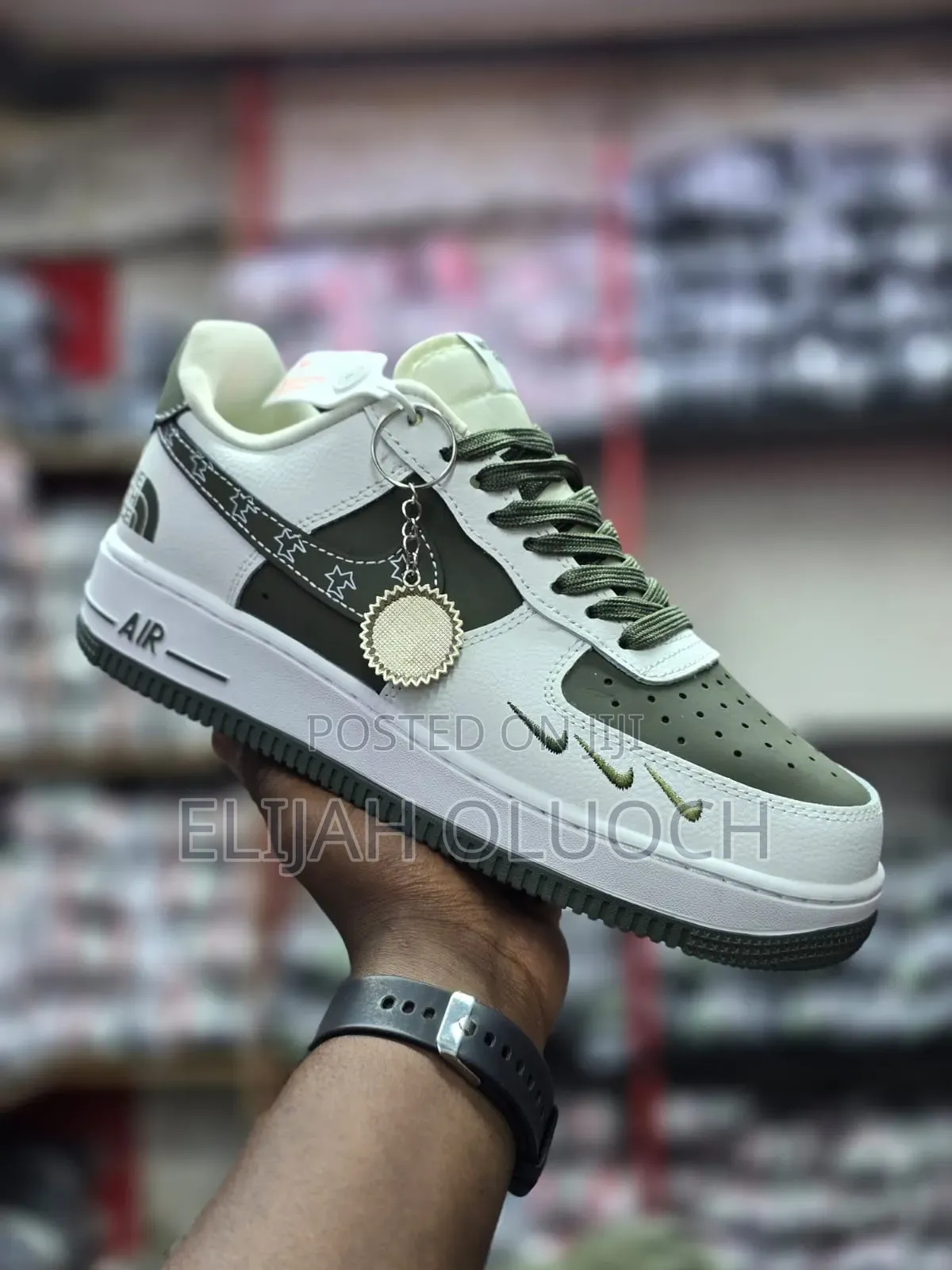 Nike Airforce Low Customized North Face Olive Green