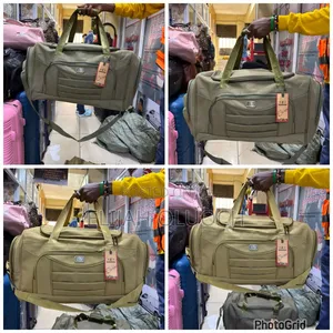 Canvas Material Large Multi Pockets Travel Duffel Bag*
Beige Green