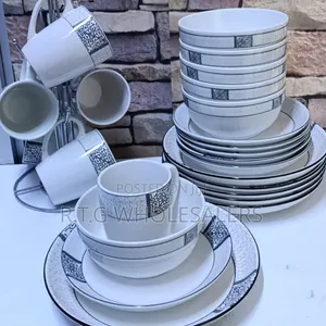 Elegant 24 Piece Opal Dinnerware Set for Home Use