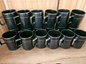 Luxury Black Gold Rim Ceramic Coffee Mug