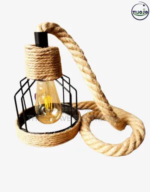Quality Rustic Hemp Rope Pendant Light