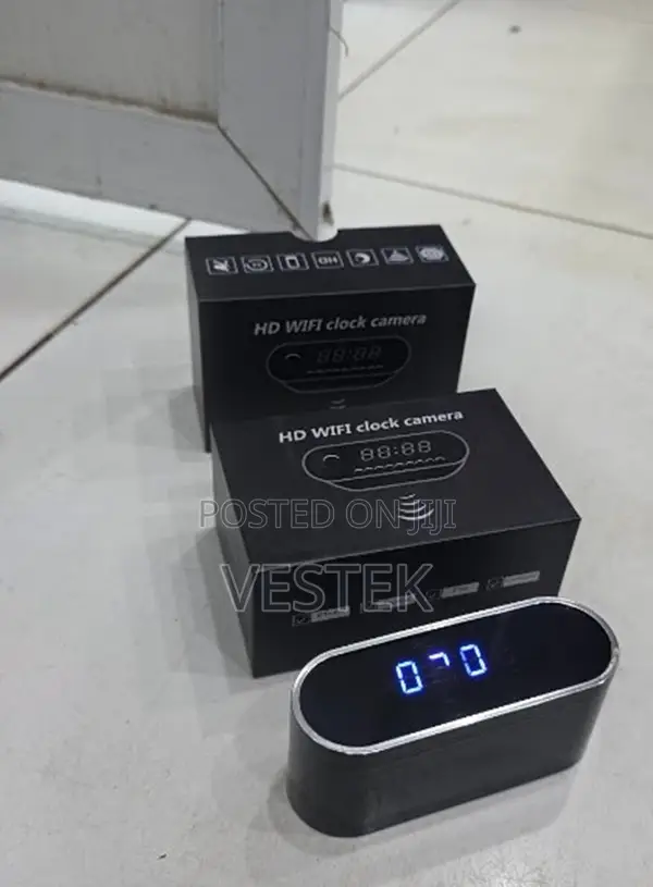 Clear Night Vision and Motion Detection Wifi Table Clock Camera 1080p