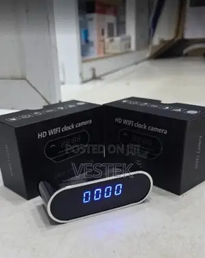 1080p Wireless Nanny Cam Digital Table Clock - Easy to Move Around