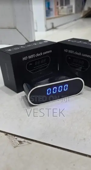 Table Clock Wifi Camera - Motion Detection, and Night Vision