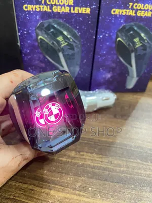 Abs Plastic Crystal Clear BMW Led Logo Gear Knob +Different Adapters