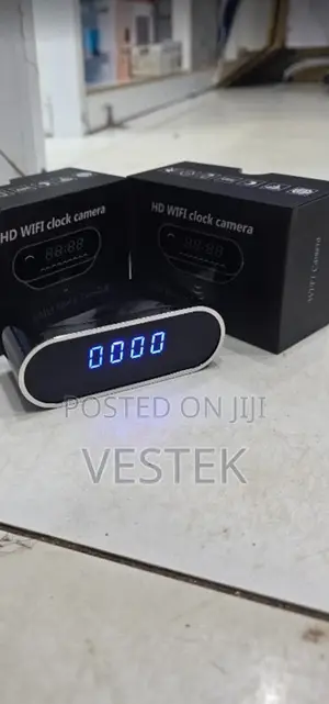 Wireless Wifi Mini Camera Digital Table Clock With Full Hd 1080p