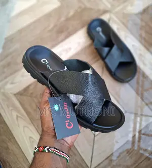 Black / White Coffee C1 Men Sandals 
