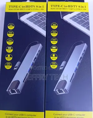Usb C Hub, 8 in 1 Type C Hub Multiport Adapter With Hdmi, Pd Power