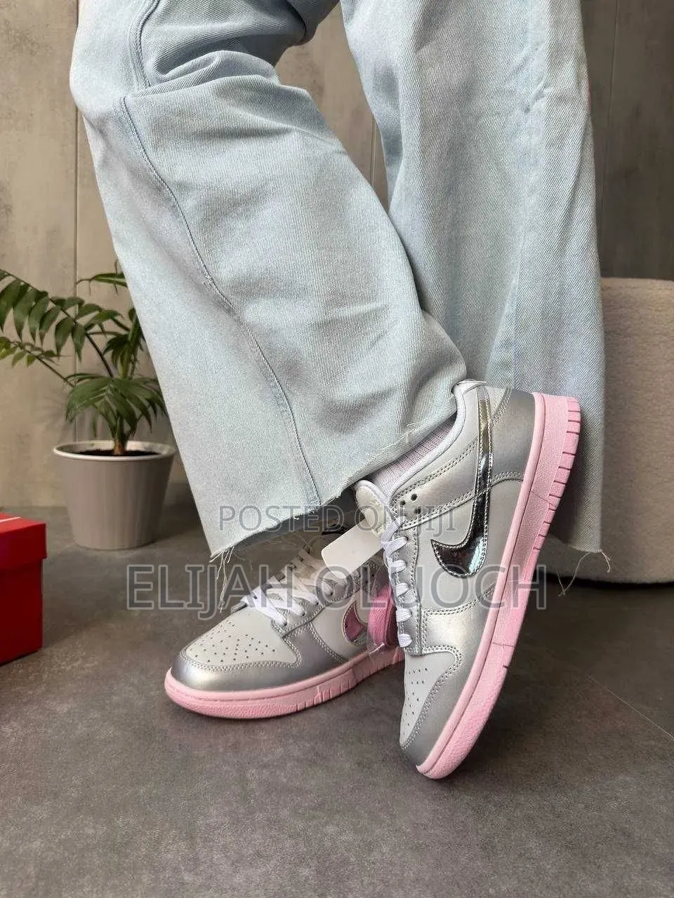 Nike Sb Dunk × Mettalic Pink Silver