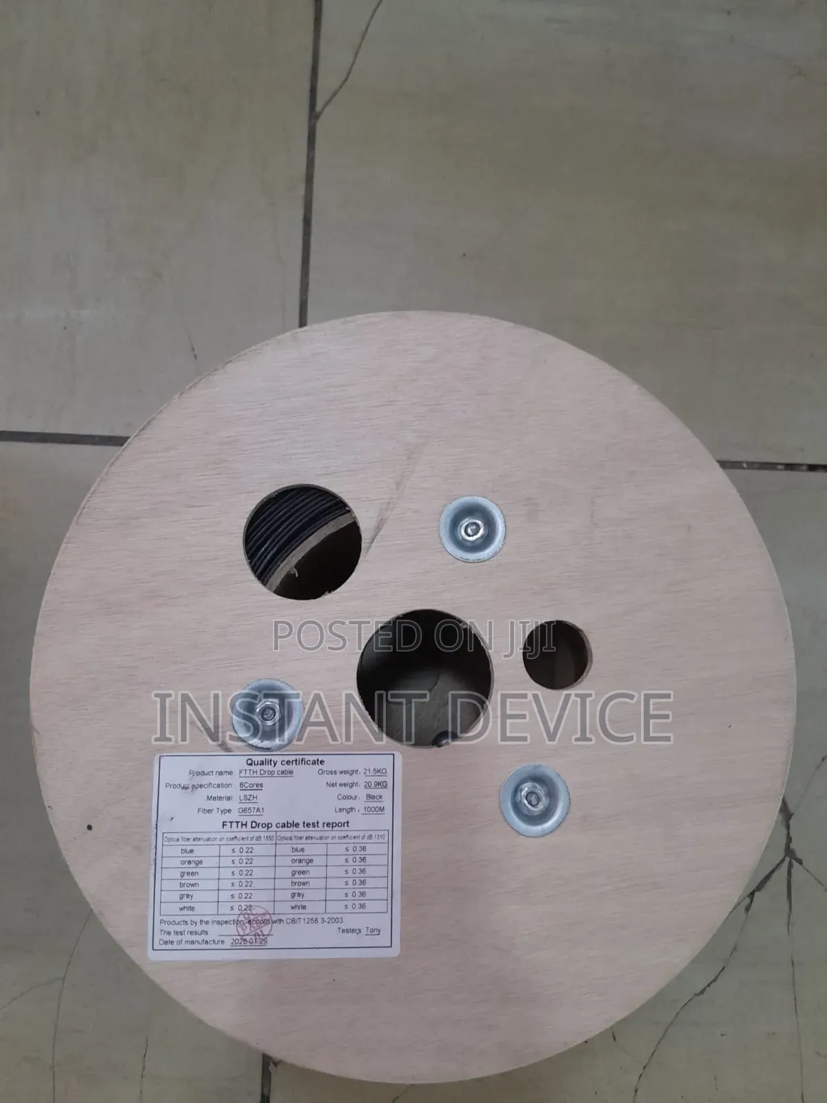 6 Core Outdoor FTTH Fiber Drop Cable (1000m)