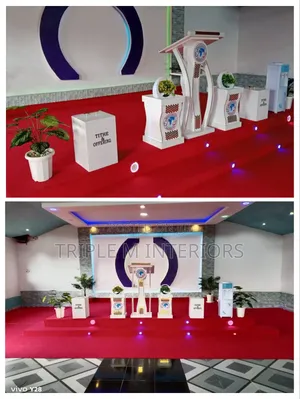 Deep-tone Church Platform Flooring Solution